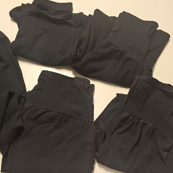 5 piece Maternity Black Leggings Bundle - Picture 1 of 14